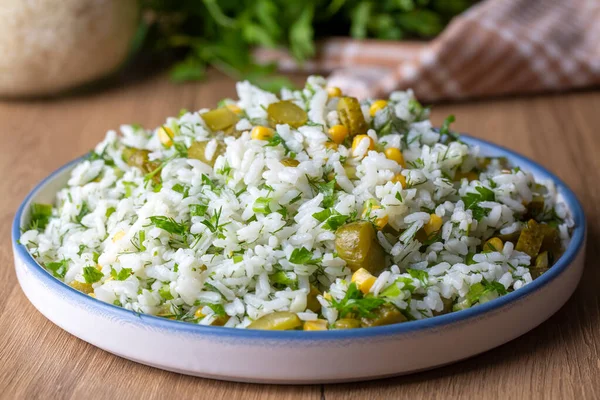 野菜と米サラダ トルコ語名 パイラヴィ サルバ — ストック写真
