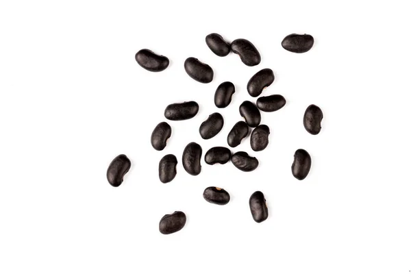 Close Black Bean Raw Organic Grains Food — Stock fotografie