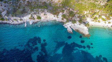 White rocks bay, Karaburun - Izmir - Turkey. Natural cave in the sea. Turkish name; Beyaz Kayalar Koyu - Karaburun