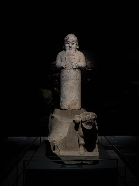 Adana Turkiet Augusti 2023 Tarhunda Gud Med Karossskulptur Adanas Arkeologiska — Stockfoto