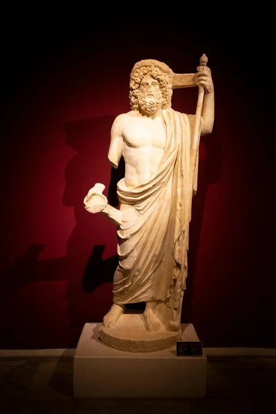 Muzeum Antalyi Turcja Sierpnia 2023 Starożytne Antyczne Posągi Wystawione Muzeum — Zdjęcie stockowe