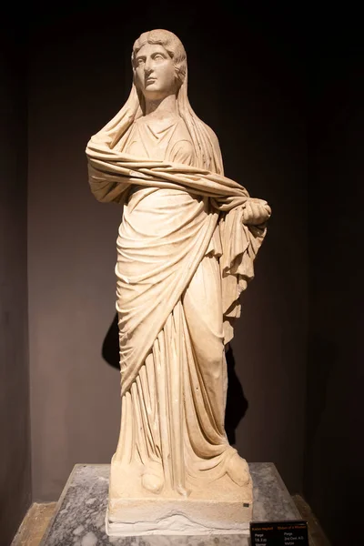 土耳其安塔利亚博物馆 2023年8月10日 安塔利亚博物馆展出的古代古董雕像 — 图库照片