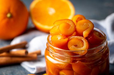 Geleneksel Türk mutfağından; Portakal kabuğu reçeli (Türkçe adı; Portakal kabugu receli)