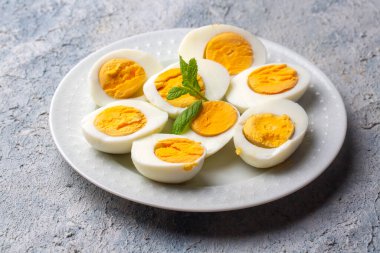 Haşlanmış yumurta, yemek fotoğrafı.