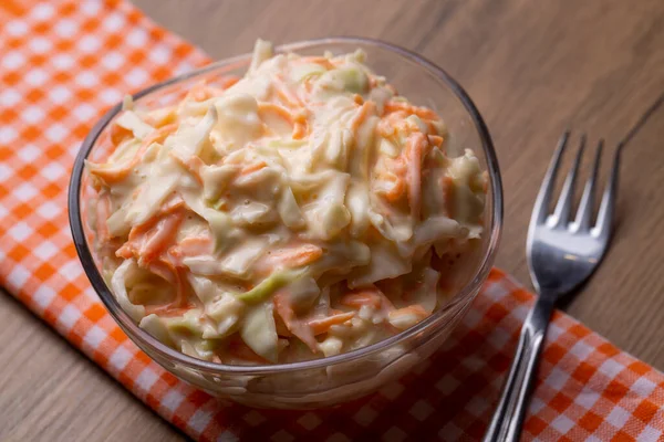 Coleslaw Salad Close Bowl Cabbage Carrot Salad Turkish Name Lahana — Stock Photo, Image