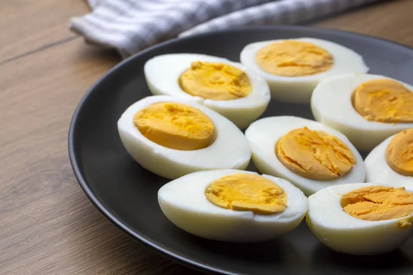 Варене Нарізане Яйце Фото Їжі — стокове фото