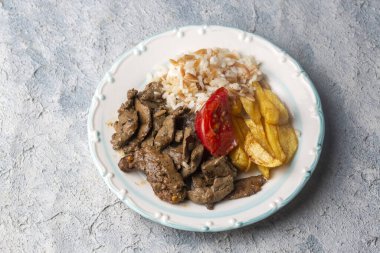 Ciğer tavası (Arnavut karaciğeri) Türk geleneksel gıdası. Pirinçten önce ciğer. (Türkçe isim; arnavut ciger)