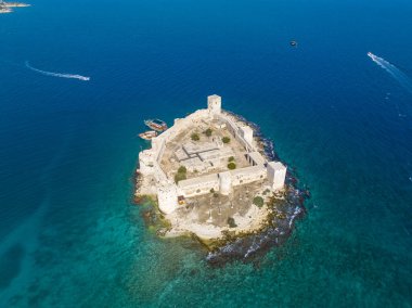 Bakireler Kalesi Kiz Kalesi İHA Fotoğrafı, Erdemli Mersin, Türkiye