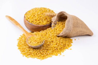  Bulgur buğday dokusu. Üst görünüm