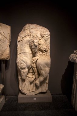 Antalya Müzesi - Türkiye, 10 Ağustos 2023, Antalya Müzesi 'nde antik heykeller sergilendi.