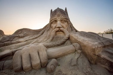 Türkiye / Antalya, 16 Mayıs 2018, Sandland tarihi heykel