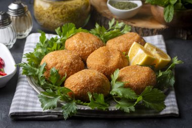 Kibbeh is a popular dish in Middle Eastern cuisine (Turkish name; icli kofte - Adana icli koftesi)