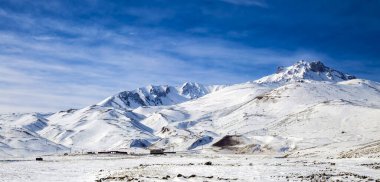 Seyahat kavramı fotoğraf. Türkiye / Kayseri / Erciyes Dağı Kış görünümü.