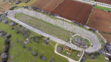 Aerial view of the ancient city of Aphrodisias, Aydin - Turkey