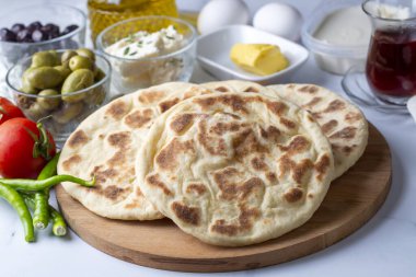 Turkish style homemade bread Bazlama