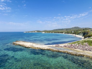 Kuzey Ege kıyıları Pissa Körfezi hava fotoğrafçılığı. Pissa koyu - Dikili - İzmir - Türkiye. 