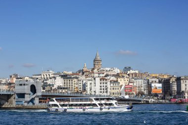 İstanbul / Türkiye, 16 Şubat 2020, Eminonu Feribot Manzarası