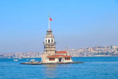 Bakire Kulesi (Leandros Kulesi, Türkçe: Kiz Kulesi) İstanbul, Türkiye