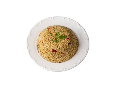 Firik 'li Bulgur pilavı (Türkçe adı; firikli bulgur pilavi)