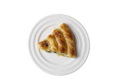 Türk Tepsi Boregi, Yuvarlak Borek, Tepsi hamur işi (Türkçe adı; rulo borek - ispanakli borek)