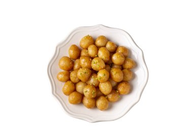 Geleneksel Türk Lokma Tatlısı. Türkçe isim; lokma