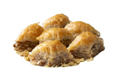 Geleneksel Türk tatlıları; el yapımı ceviz baklavası. Türkçe adı: cevizli baklava