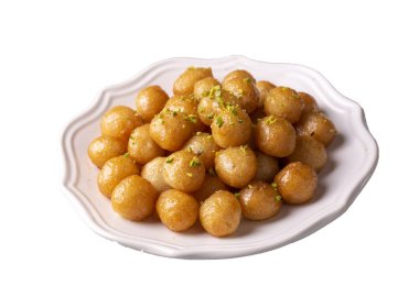 Geleneksel Türk Lokma Tatlısı. Türkçe isim; lokma