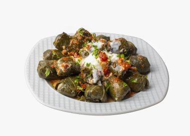 Haşlanmış yapraklı lahana dolması, geleneksel Türk türkçesi Karadeniz bölgesi yiyeceği, sarma, dolma (Türkçe adı Kara lahana sarmasi))