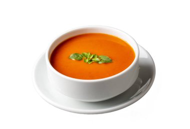 Lezzetli görünen domates çorbası. Türkçe adı: Domates corbasi