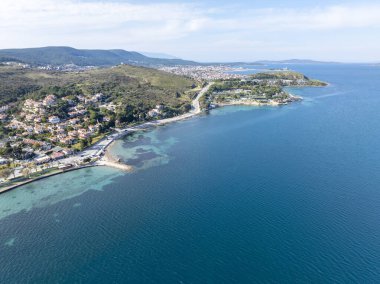 Cesmealti - Urla - Izmir - Turkey, View on ''Bride Rock'' or ''Sail Rock''. Gelinkaya