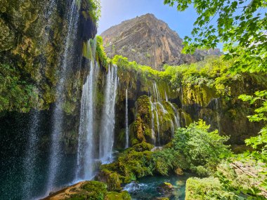 Yerkopru Waterfall in Mut, Mersin, Turkey. clipart