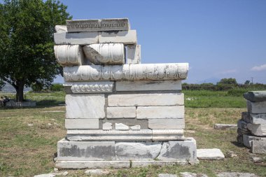 Hera 'nın antik heykeli Samos, Heraion Antik Kenti - Yunanistan