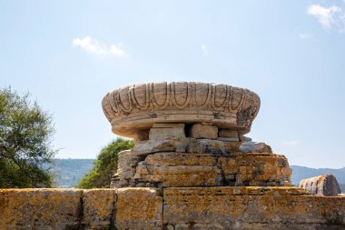 Hera 'nın antik heykeli Samos, Heraion Antik Kenti - Yunanistan