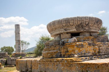 Hera 'nın antik heykeli Samos, Heraion Antik Kenti - Yunanistan