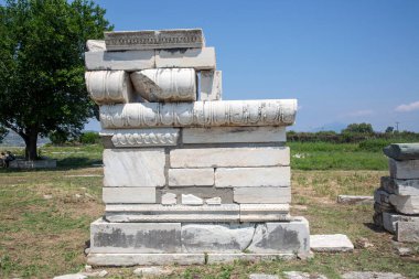 Hera 'nın antik heykeli Samos, Heraion Antik Kenti - Yunanistan