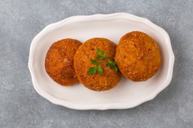 Kibbeh is a popular dish in Middle Eastern cuisine (Turkish name; icli kofte - Adana icli koftesi)