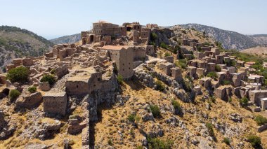 Chios island - Greece. The abandoned village of Anavatos, often called the 