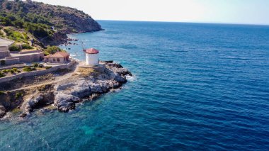 View of Marmaro village near Kardamyla, Chios, Greece. clipart