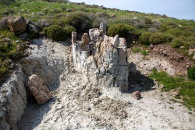 Yunanistan 'ın Lesvos adasındaki UNESCO Geopark 