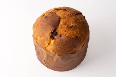 Panettone, İtalyan usulü tatlı ekmek, çikolata parçalı, genellikle Noel ve yeni yıl için hazırlanmış ve tadını çıkarılmış..