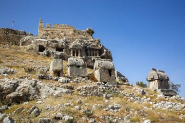 Mugla 'daki antik Tlos şehrinden bir manzara - Türkiye