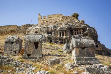 Mugla 'daki antik Tlos şehrinden bir manzara - Türkiye