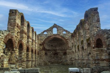 Nessebar (Nesebar), Bulgaristan. Eski Nessebar Şehri, Aziz Sophia Kilisesi. Karadeniz Kıyısı, Burgaz.