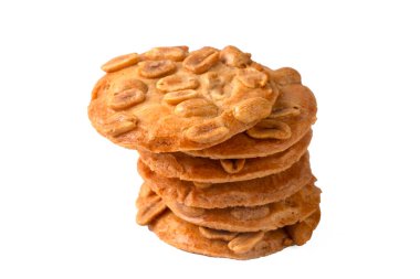 Lezzetli görünen fıstık kurabiyeleri gurme tadı.