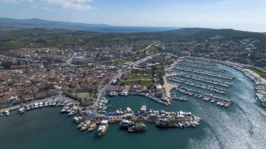 Sigacik Marina Drone Fotoğrafı, Ege Denizi Cittaslow Kenti Seferihisar, İzmir - Türkiye