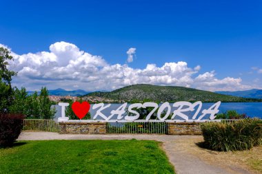 Kastoria - Yunanistan, 12 Mayıs 2025, Kastoria 'yı seviyorum.