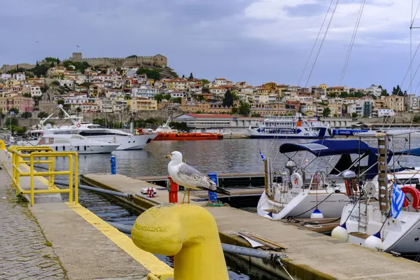 Kavala, Yunanistan. 11 Mayıs 2025, Kavala Kalesi - 15. yüzyıl şatosunun kalıntıları 