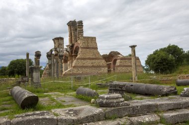 Eski Philippi şehrinin kalıntıları. Makedonya ve Yunanistan 'da Unesco dünya mirası