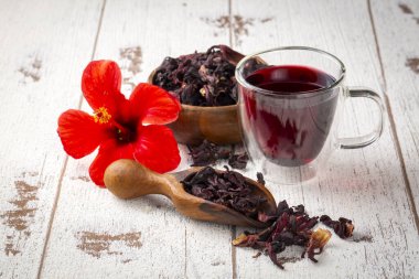 Ebegümeci çayı, çiçek ve kuru çiçeği 