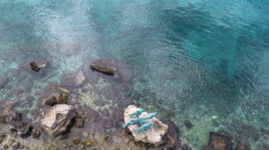 Rodos - Yunanistan, 7 Nisan 2025, Rodos eski kenti, Yunanistan 'ın Rodos adasındaki Rodos adasında büyük üstat panoramik manzaralı